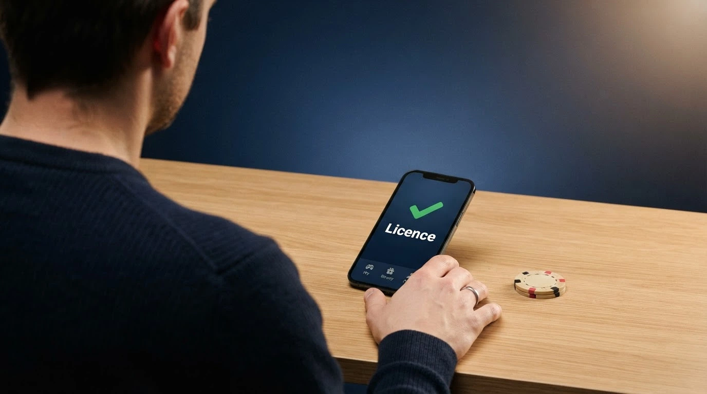 Úřední dokument s logem Ministerstva financí ČR položený vedle mobilního telefonu s kasinem