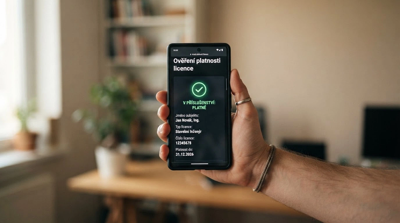 Úřední dokument Ministerstva financí ČR — razítko, licence, právní text