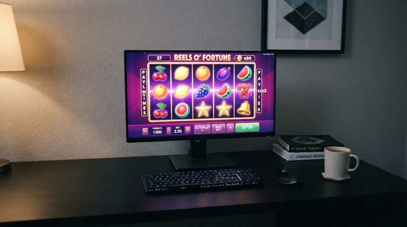 Výběr online automatů s vysokým RTP na obrazovce počítače