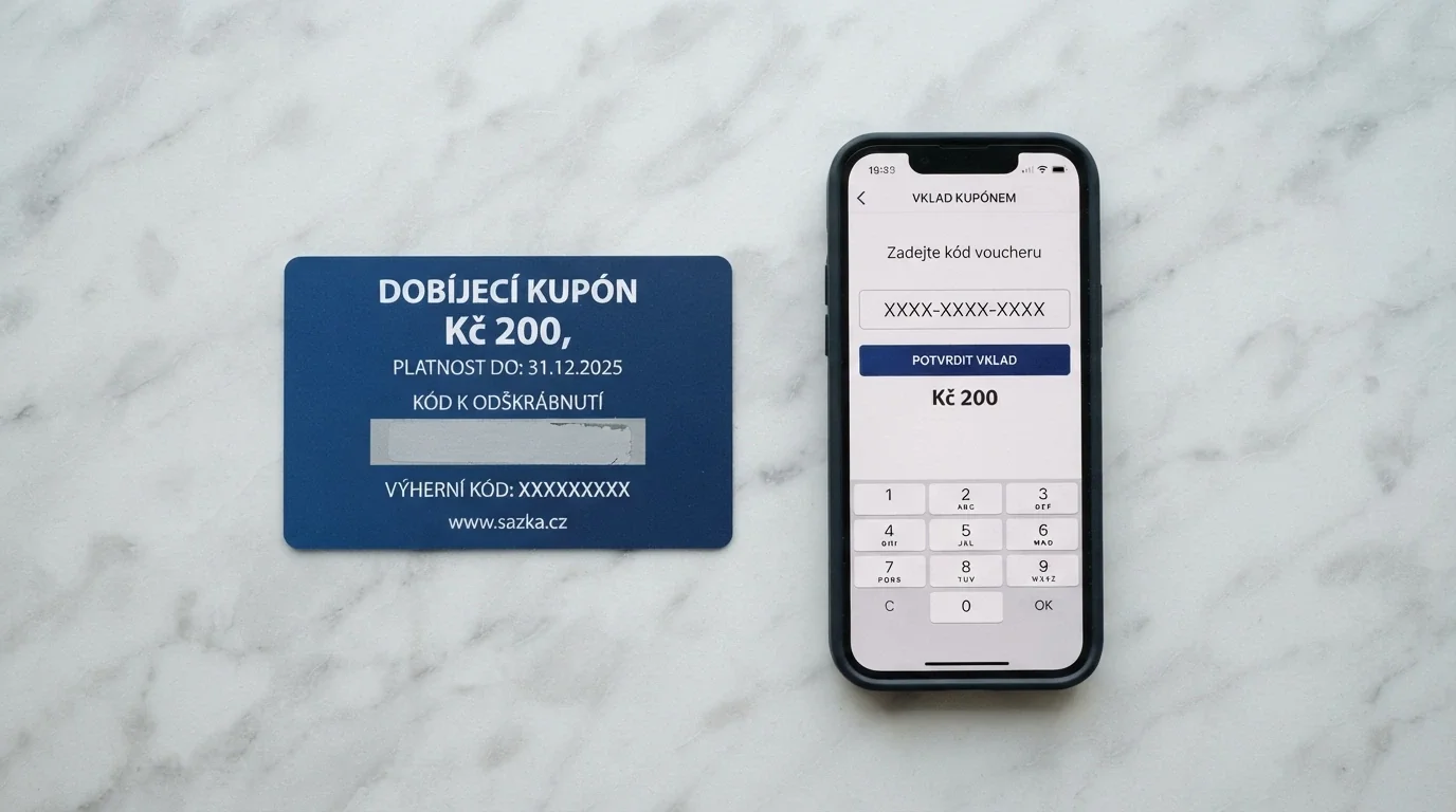 Plastová Paysafecard s odhaleným PIN kódem položená vedle chytrého telefonu s otevřenou stránkou casino pokladny