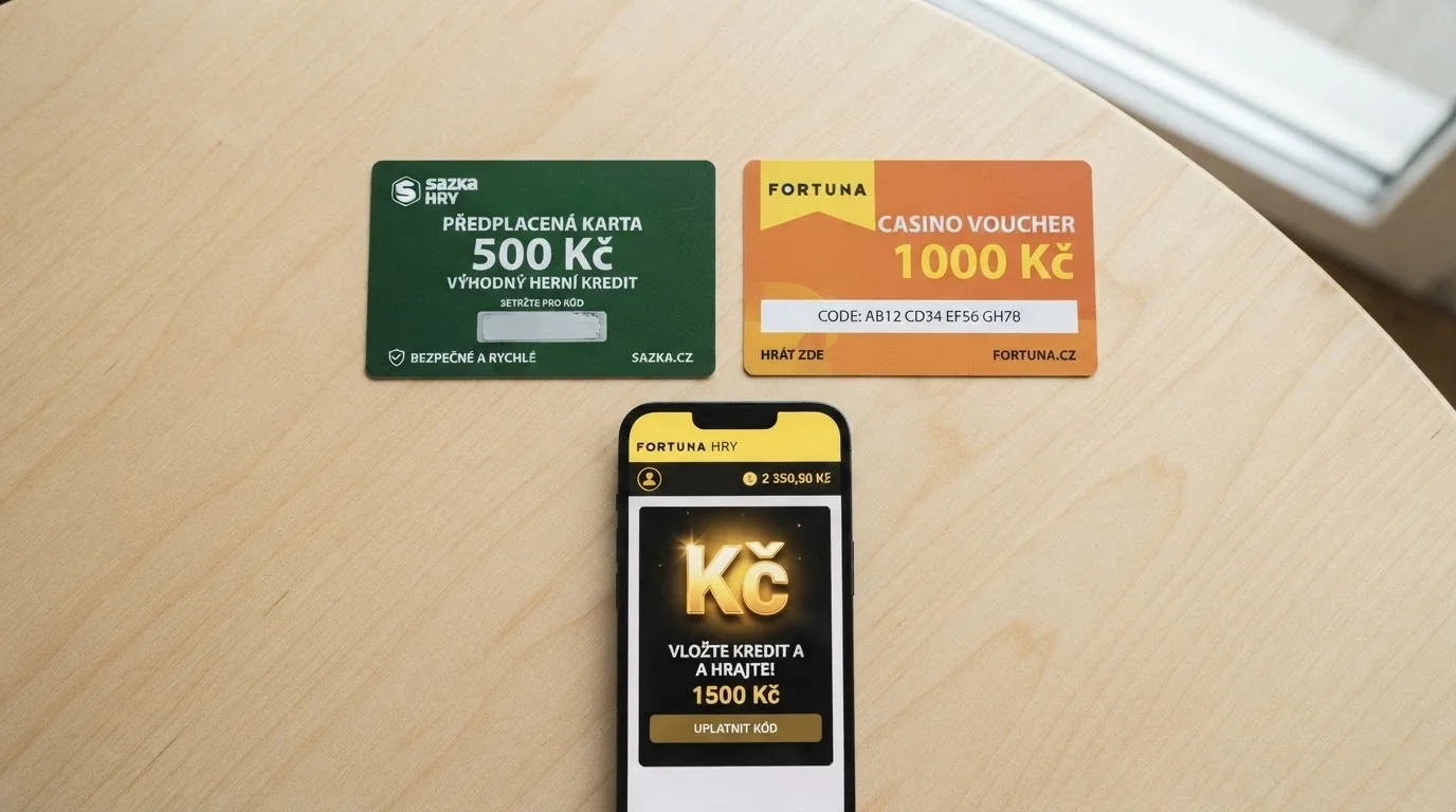 Platební metody Paysafecard a AirCash vedle sebe s mobilem zobrazujícím casino