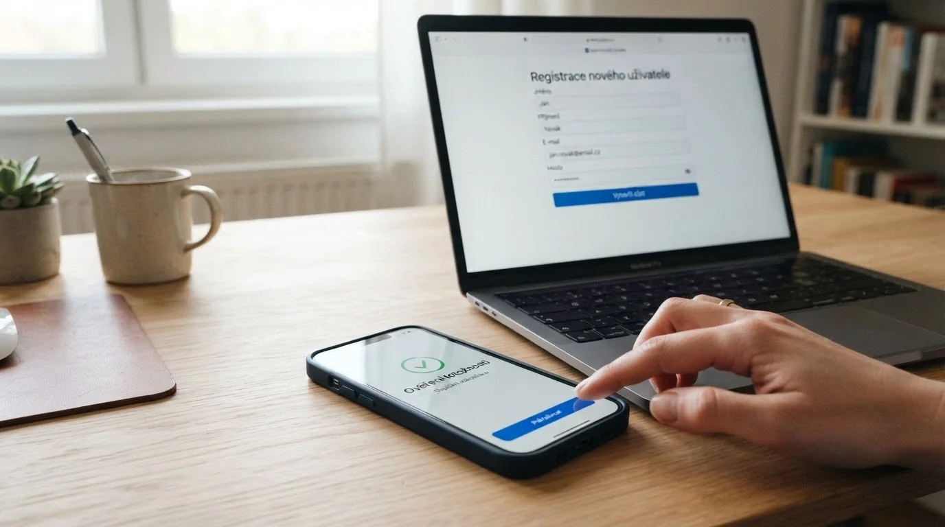 Obrazovka s rozhraním BankID vedle registračního formuláře online casina, na mobilu i desktopu