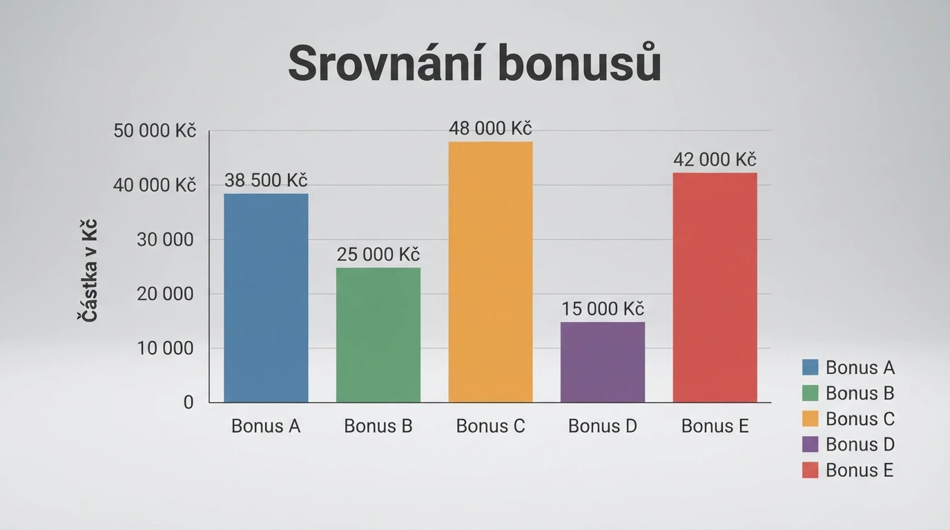 Srovnávací tabulka s logy deseti českých online casin a hodnotami jejich narozeninových bonusů