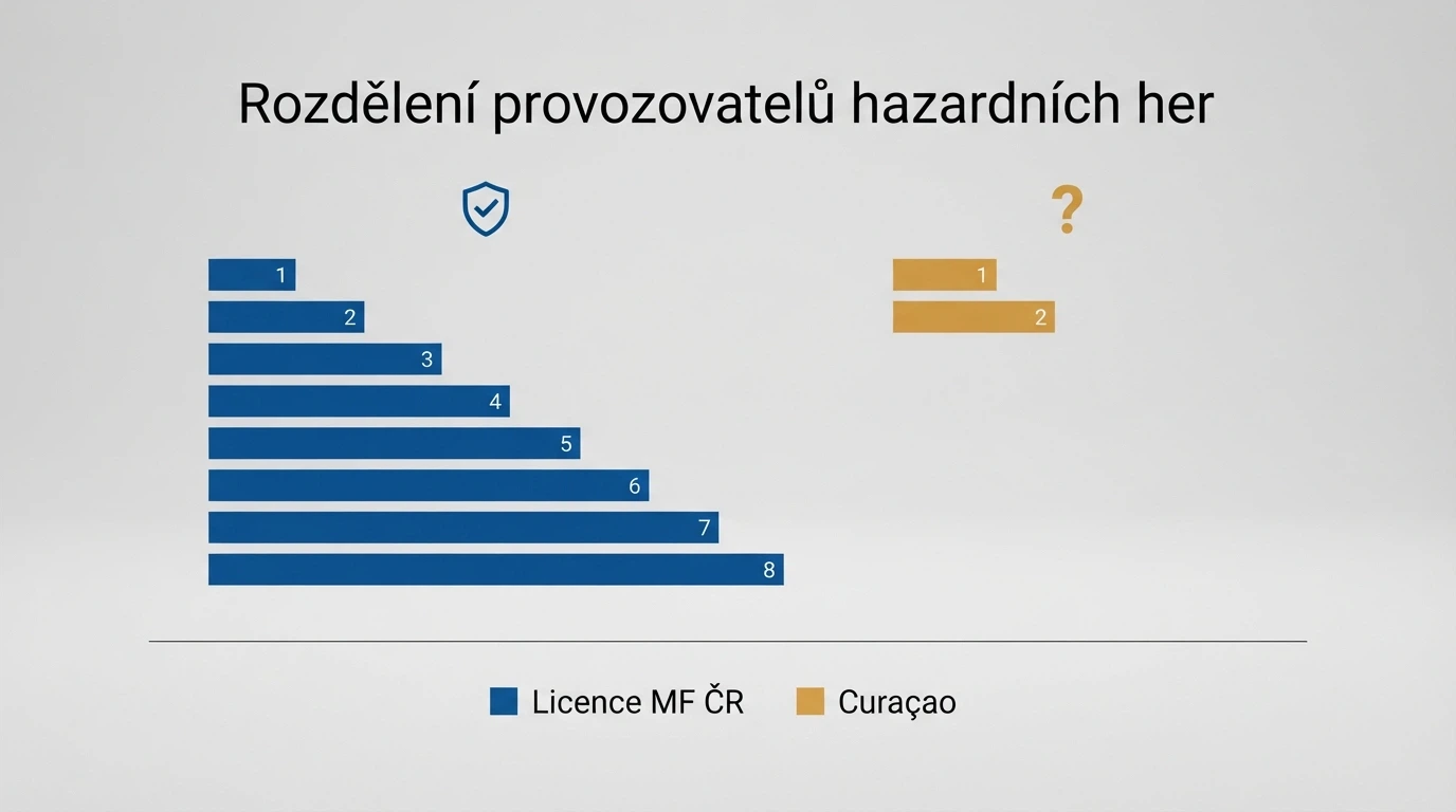 Tabulka srovnání operátorů s vyznačenými sloupci licence a KYC