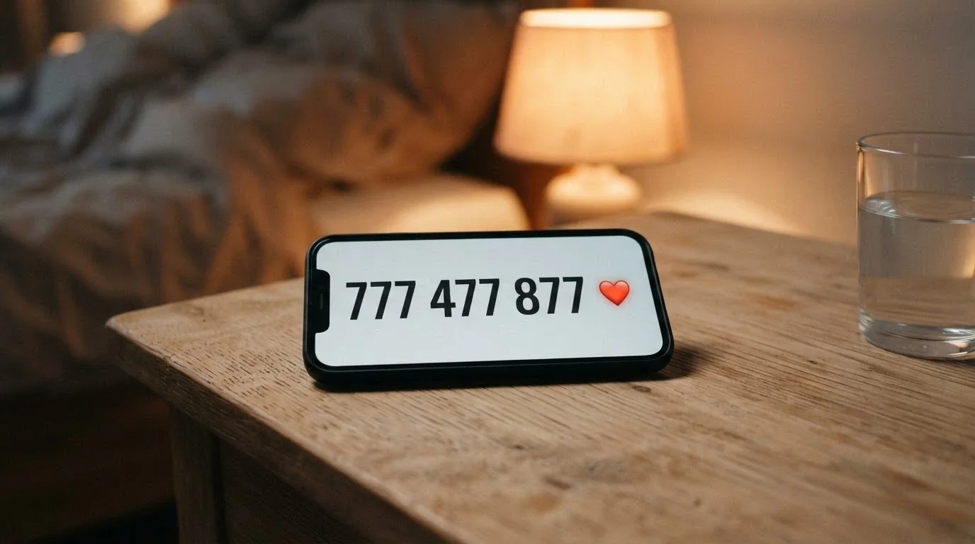 Telefon s vytočeným číslem linky pomoci na displeji, v pozadí logo Společnosti Podané ruce